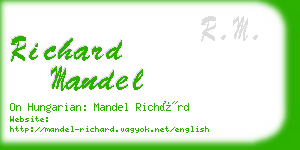 richard mandel business card